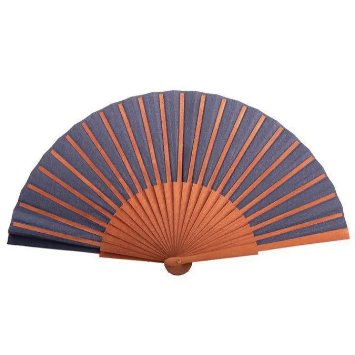 Gift Campaign Ventaglio personalizzabile in legno scuro e tessuto di poliestere 23cm> Ventagli