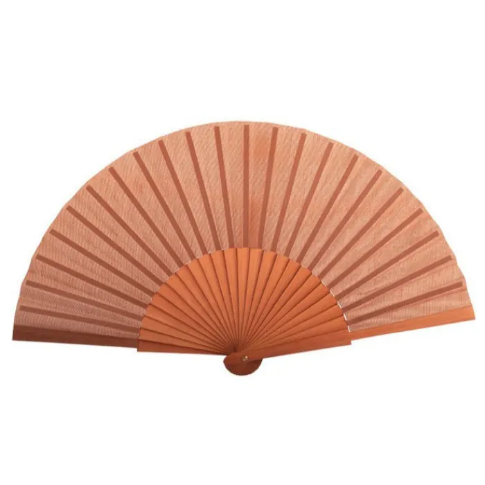 Gift Campaign Ventaglio personalizzabile in legno scuro e tessuto di poliestere 23cm> Ventagli