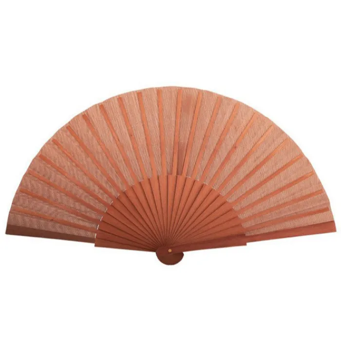 Gift Campaign Ventaglio personalizzabile in legno scuro e tessuto di poliestere 23cm> Ventagli