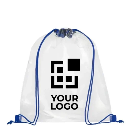 Gift Campaign Zainetti a sacca con logo trasparenti e corde colorate Transparent> Sacche Personalizzate