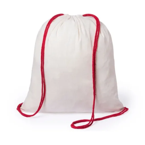 Gift Campaign Zainetto a sacca bianco corde colorate cotone 120g/m2 Color Strings> Sacche Personalizzate
