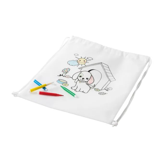 Gift Campaign Zainetto a sacca colorabile in tessuto non tessuto 80g/m2 ColorClub> Zaini Per Bambini