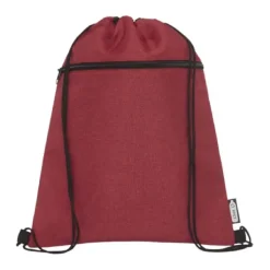 Gift Campaign Zainetto a sacca fronte mélange retro nero con taschino RPET Ultimate> Sacche Personalizzate