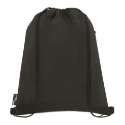 Gift Campaign Zainetto a sacca fronte mélange retro nero con taschino RPET Ultimate> Sacche Personalizzate