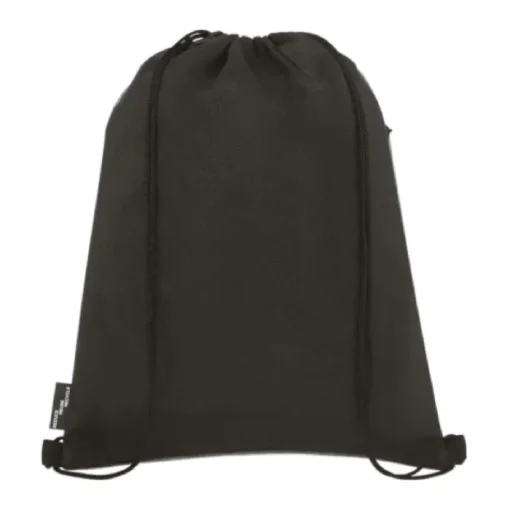 Gift Campaign Zainetto a sacca fronte mélange retro nero con taschino RPET Ultimate> Sacche Personalizzate