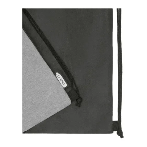 Gift Campaign Zainetto a sacca fronte mélange retro nero con taschino RPET Ultimate> Sacche Personalizzate