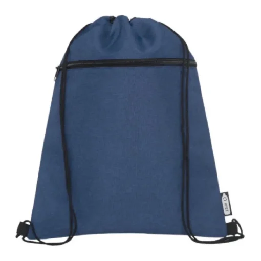 Gift Campaign Zainetto a sacca fronte mélange retro nero con taschino RPET Ultimate> Sacche Personalizzate