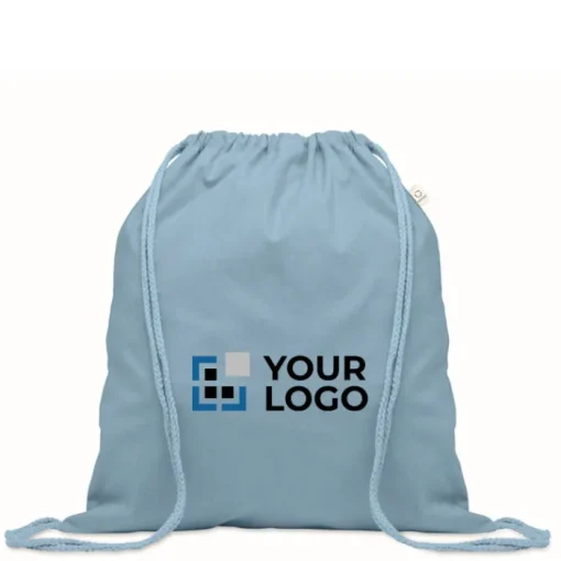 Gift Campaign Zainetto a sacca in cotone riciclato ed rPET 140g/m²> Sacche Personalizzate