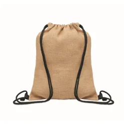 Gift Campaign Zainetto a sacca in iuta con cordini di cotone> Sacche Personalizzate|Borse In Juta