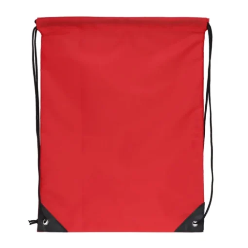 Gift Campaign Zainetto a sacca in rPET 210T con dettagli neri agli angoli> Sacche Personalizzate