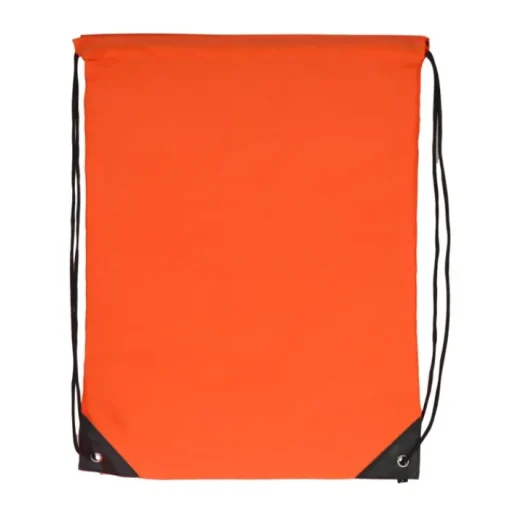 Gift Campaign Zainetto a sacca in rPET 210T con dettagli neri agli angoli> Sacche Personalizzate