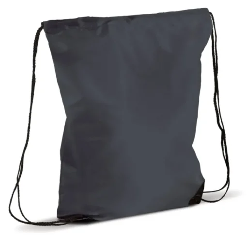 Gift Campaign Zainetto a sacca in rPET 210T con dettagli neri agli angoli> Sacche Personalizzate