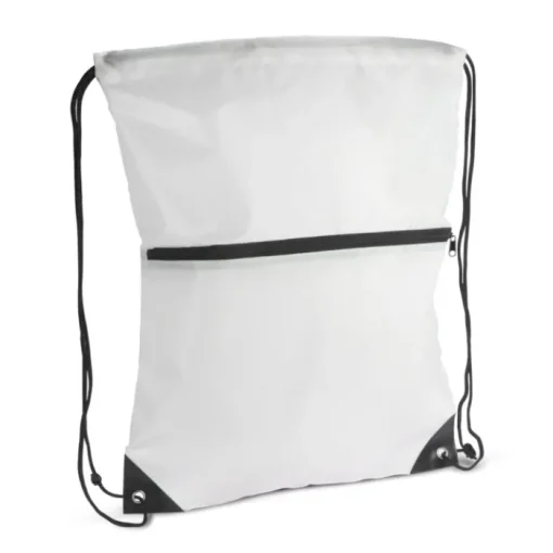 Gift Campaign Zainetto a sacca in rPET 210T con tasca frontale con cerniera> Sacche Personalizzate