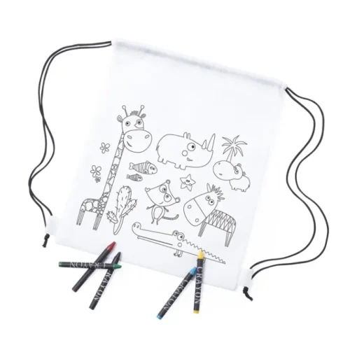 Gift Campaign Zainetto a sacca per bambini colorabile soggetti animali Safari (Kids)> Zaini Per Bambini