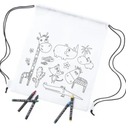 Gift Campaign Zainetto a sacca per bambini colorabile soggetti animali Safari (Kids)></noscript> Zaini Per Bambini