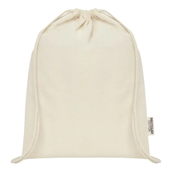 Gift Campaign Zainetto con corde in cotone riciclato certificato resistente 140g/m²> Sacche Personalizzate|Shopper In Cotone Personalizzate