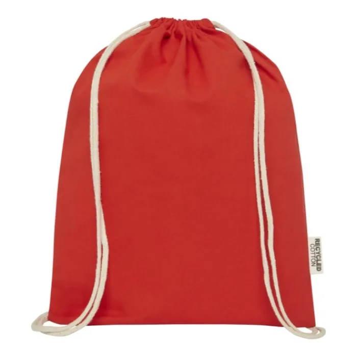 Gift Campaign Zainetto con corde in cotone riciclato certificato resistente 140g/m²> Sacche Personalizzate|Shopper In Cotone Personalizzate