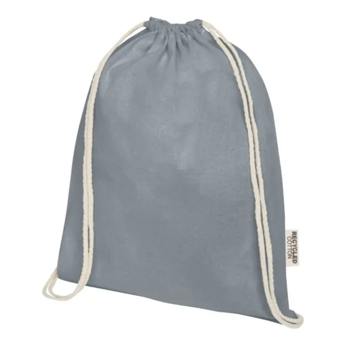 Gift Campaign Zainetto con corde in cotone riciclato certificato resistente 140g/m²> Sacche Personalizzate|Shopper In Cotone Personalizzate