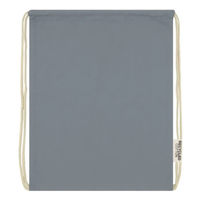 Gift Campaign Zainetto con corde in cotone riciclato certificato resistente 140g/m²> Sacche Personalizzate|Shopper In Cotone Personalizzate