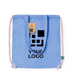 Gift Campaign Zainetto con coulisse e manici lunghi in cotone GRS 140 g/m² Fairtrade> Sacche Personalizzate|Shopper In Cotone Personalizzate