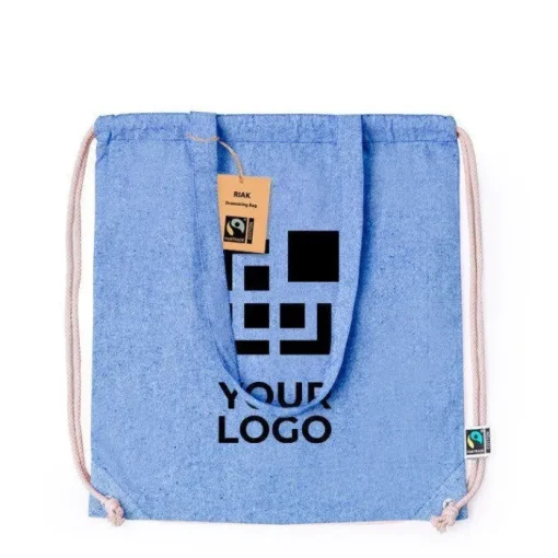 Gift Campaign Zainetto con coulisse e manici lunghi in cotone GRS 140 g/m² Fairtrade> Sacche Personalizzate|Shopper In Cotone Personalizzate