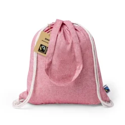 Gift Campaign Zainetto con coulisse e manici lunghi in cotone GRS 140 g/m² Fairtrade> Sacche Personalizzate|Shopper In Cotone Personalizzate