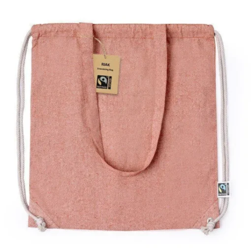 Gift Campaign Zainetto con coulisse e manici lunghi in cotone GRS 140 g/m² Fairtrade> Sacche Personalizzate|Shopper In Cotone Personalizzate
