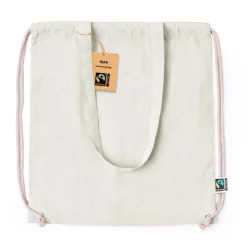 Gift Campaign Zainetto con coulisse e manici lunghi in cotone GRS 140 g/m² Fairtrade></noscript> Sacche Personalizzate|Shopper In Cotone Personalizzate