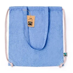 Gift Campaign Zainetto con coulisse e manici lunghi in cotone GRS 140 g/m² Fairtrade></noscript> Sacche Personalizzate|Shopper In Cotone Personalizzate