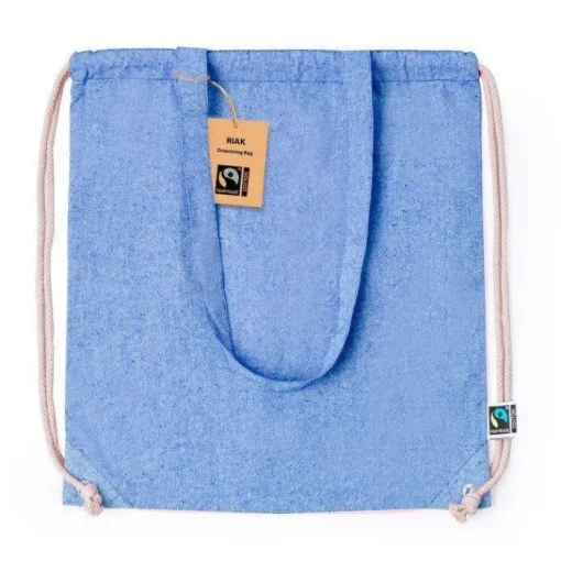 Gift Campaign Zainetto con coulisse e manici lunghi in cotone GRS 140 g/m² Fairtrade> Sacche Personalizzate|Shopper In Cotone Personalizzate