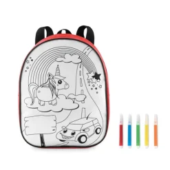 Gift Campaign Zainetto con logo per bambini colorabile con colori inclusi Color Time> Zaini Per Bambini