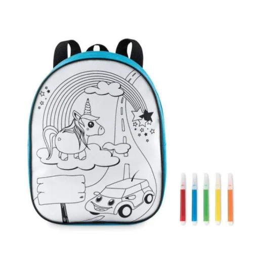 Gift Campaign Zainetto con logo per bambini colorabile con colori inclusi Color Time> Zaini Per Bambini