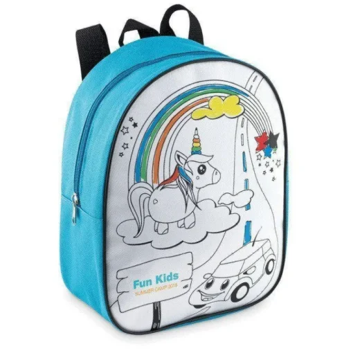 Gift Campaign Zainetto con logo per bambini colorabile con colori inclusi Color Time> Zaini Per Bambini