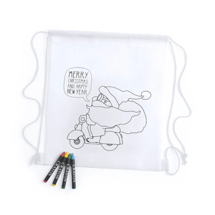 Gift Campaign Zainetto per bambini che si può colorare con scritta Merry Christmas> Gadget Natalizi