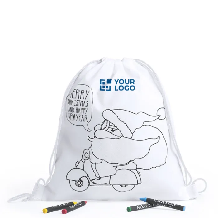 Gift Campaign Zainetto per bambini che si può colorare con scritta Merry Christmas> Gadget Natalizi