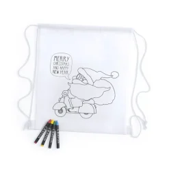 Gift Campaign Zainetto per bambini con disegno da colorare di Santa Claus> Gadget Natalizi