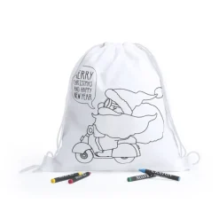 Gift Campaign Zainetto per bambini con disegno da colorare di Santa Claus> Gadget Natalizi