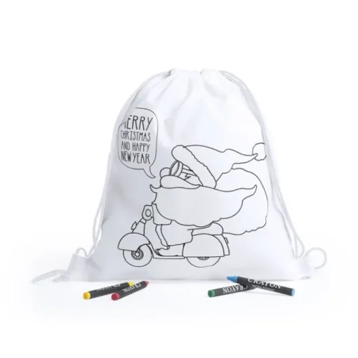 Gift Campaign Zainetto per bambini con disegno da colorare di Santa Claus> Gadget Natalizi