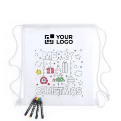 Gift Campaign Zainetto per bambini con disegno da colorare di Santa Claus></noscript> Gadget Natalizi