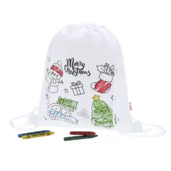 Gift Campaign Zainetto per bambini natalizio da colorare con i 4 pastelli a cera> Gadget Natalizi