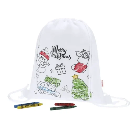 Gift Campaign Zainetto per bambini natalizio da colorare con i 4 pastelli a cera> Gadget Natalizi