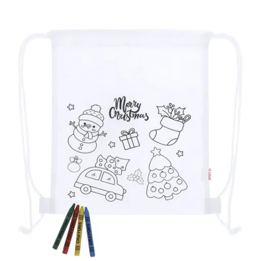 Gift Campaign Zainetto per bambini natalizio da colorare con i 4 pastelli a cera> Gadget Natalizi
