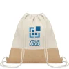 Gift Campaign Zainetto promozionale doppio materiale manici lunghi 160g/m² Natural> Sacche Personalizzate
