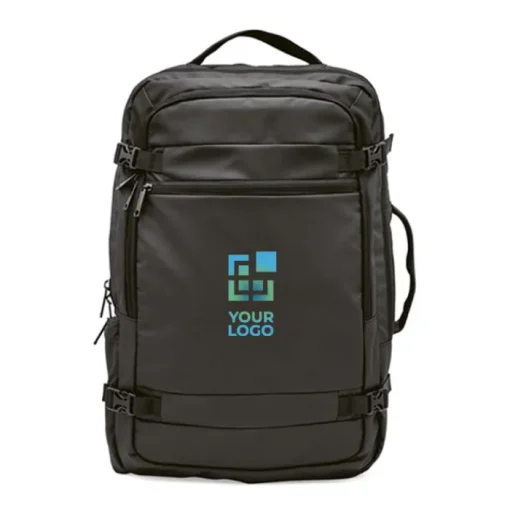 Gift Campaign Zaini da viaggio personalizzati da 22 litri in rPET con tasca e fascia per trolley> Zaini Da Viaggio