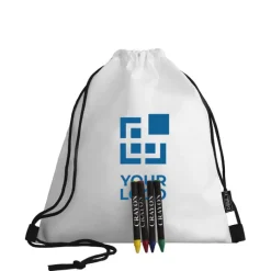 Gift Campaign Zaini per bambini personalizzati in RPET da 80 g/m2 con quattro pastelli a cera></noscript> Zaini Per Bambini