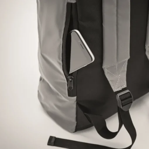 Gift Campaign Zaini roll top con tasca per pc da 15'' in poliestere 190T riflettente> Zaini Porta Pc
