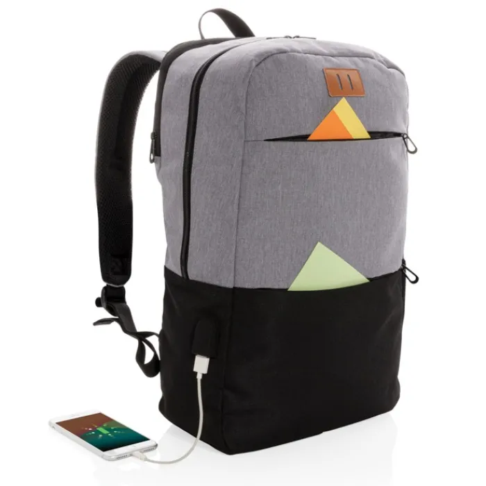 Gift Campaign Zaino con logo bicolore tasca frontale e scomparto pc 15,6'' Smart> Zaini Porta Pc