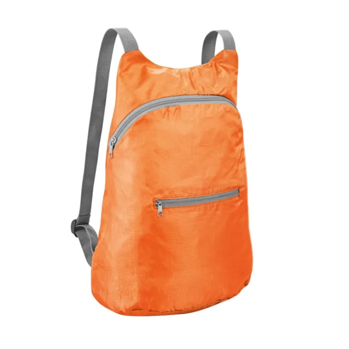 Gift Campaign Zaino con logo richiudibile tasca anteriore in più colori Basic Fold> Zaini Da Viaggio