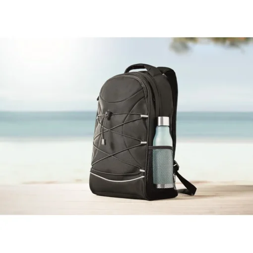 Gift Campaign Zaino cordini in tinta e dettagli riflettenti con tasche a rete RPET> Zaini Sportivi