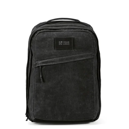 Gift Campaign Zaino da 27l con tasca per pc in cotone riciclato cerato da 230g/m2> Zaini Porta Pc|Zaini Da Viaggio
